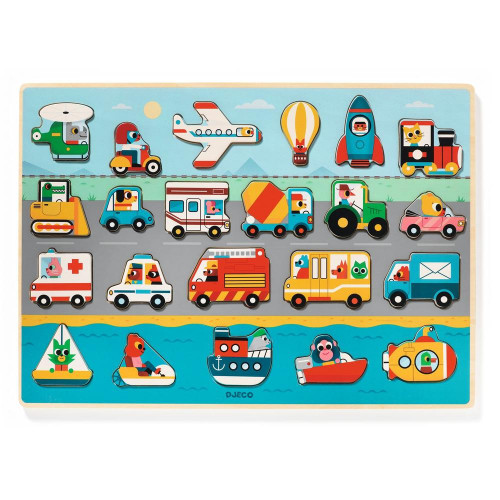 Puzzle en bois Puzzlo Vroom