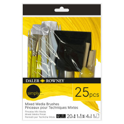 Coffret Simply set de 25 pinceaux techniques mixes - Canson