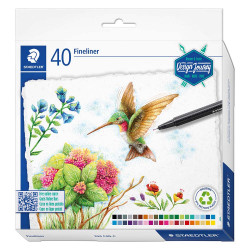 Etui Fineliner 40 feutres triplus - Staedtler