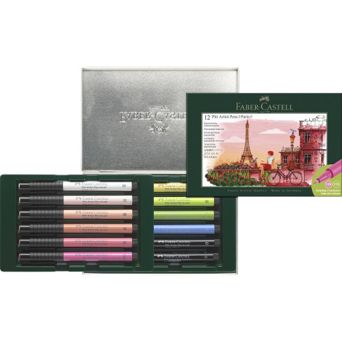 Feutres Pitt Artist Pen Set Paris 12 pcs - Faber-Castell