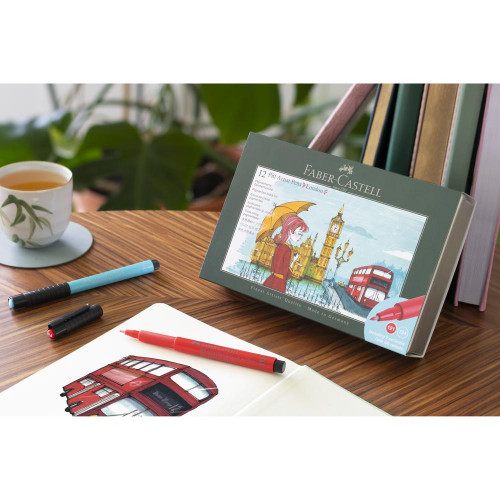 Feutres Pitt Artist Pen Set London 12 pcs - Faber-Castell