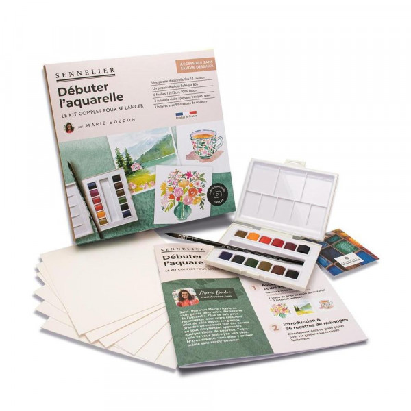 Kit Débuter l'aquarelle par Marie Boudon - Sennelier