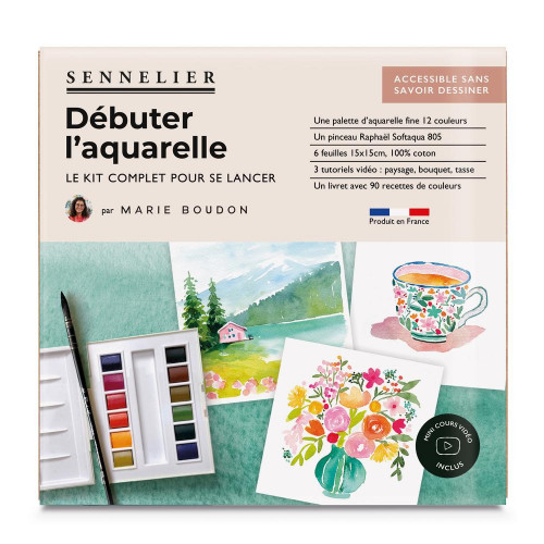 Kit Débuter l'aquarelle par Marie Boudon - Sennelier