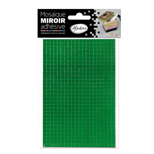 Mosaïque adhésive effet miroir Vert - Aladine