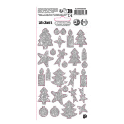 Stickers de Noël Argent 27 pcs - Cléopatre