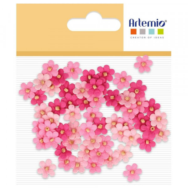 Fleurs décoratives Coton recyclé Roses Ø 1,1 cm 60 pcs