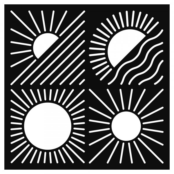 Pochoir Soleil 30 x 30 cm