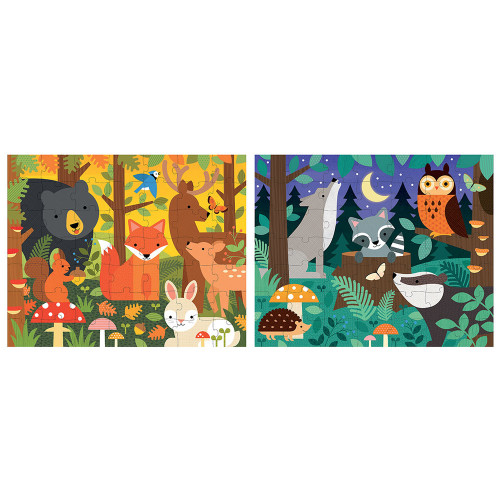 Puzzle 2 en 1 Forêt 49 pcs