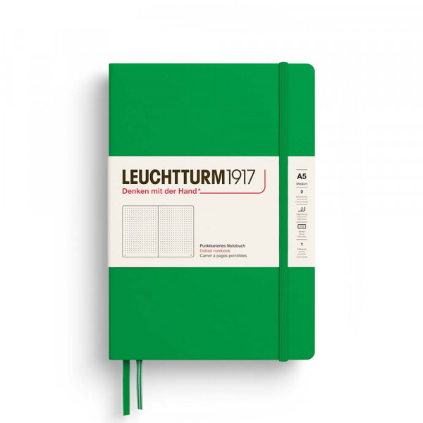 Carnet de notes Rigide A5 14,5 x 21 cm Thinking Ahead Pointillé Spring Leaf
