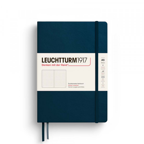 Carnet de notes Rigide A5 14,5 x 21 cm Thinking Ahead Pointillé Deep Sea