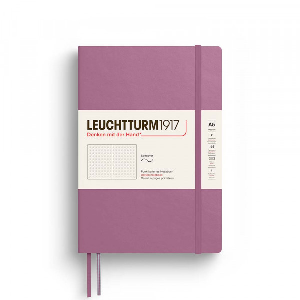 Carnet de notes Souple A5 14,5 x 21 cm Thinking Ahead Pointillé Dusty Rose