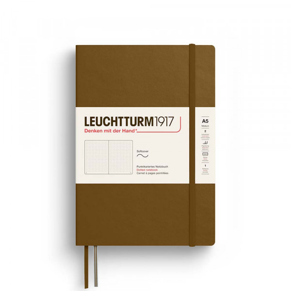 Carnet de notes Souple A5 14,5 x 21 cm Thinking Ahead Pointillé Spice Brown