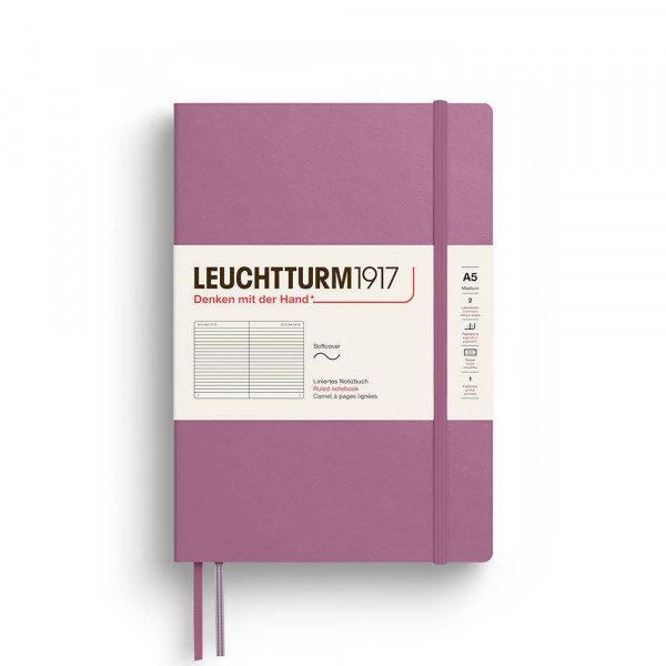 Carnet de notes Souple A5 14,5 x 21 cm Thinking Ahead Ligne Dusty Rose