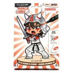 Kit de figurine à colorier Manga Chibis Samurai