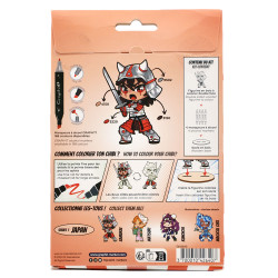 Kit de figurine à colorier Manga Chibis Samurai