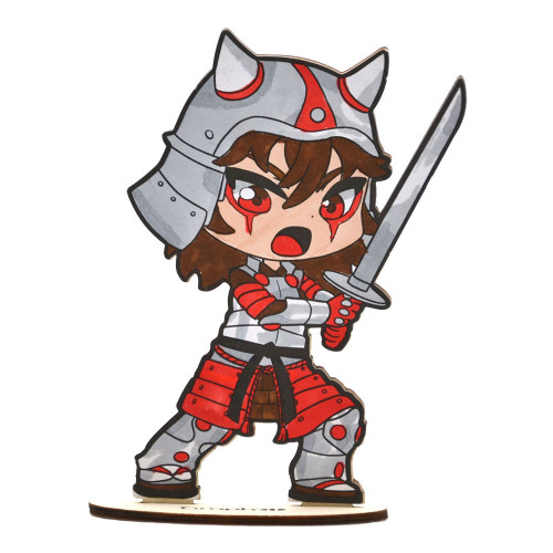 Kit de figurine à colorier Manga Chibis Samurai