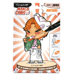 Kit de figurine à colorier Manga Chibis Matsuri