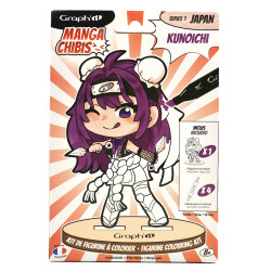 Kit de figurine à colorier Manga Chibis Kunoichi