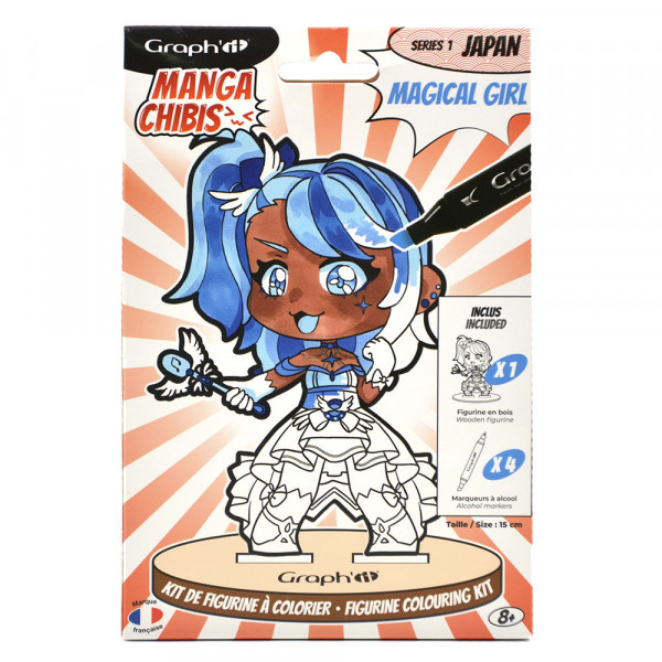Kit de figurine à colorier Manga Chibis Magical girl