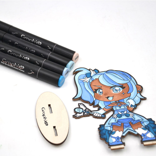 Kit de figurine à colorier Manga Chibis Magical girl