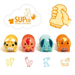 Tampons Animaux de la ferme 4 pcs
