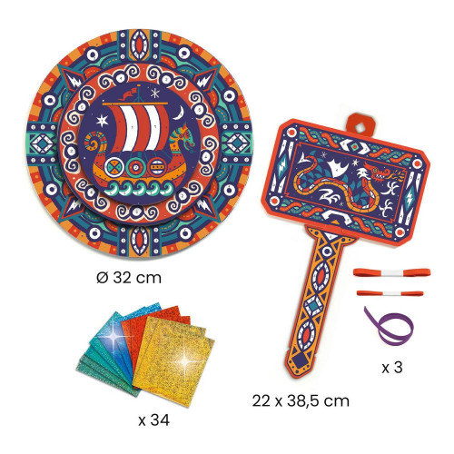 Coffret DIY Bouclier et marteau à métalliser