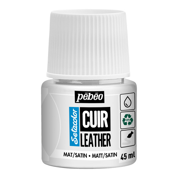 Peinture Cuir Setacolor 45 ml Mat-Satiné Blanc pur