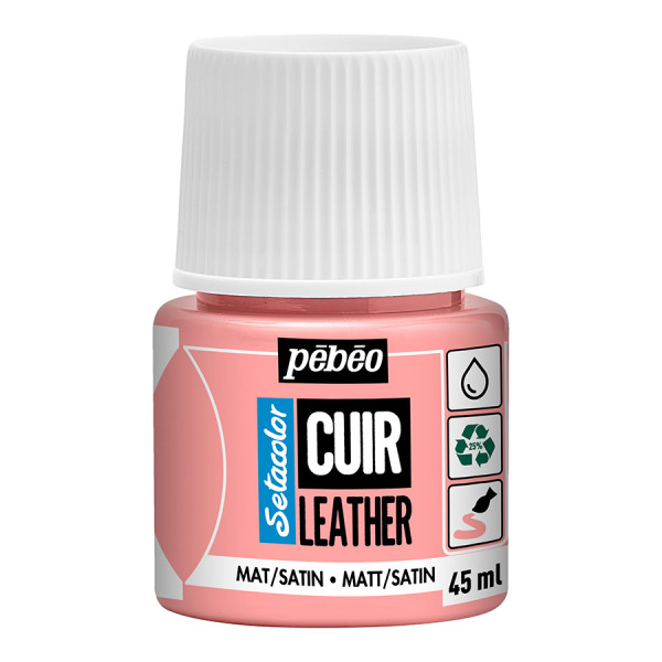 Peinture Cuir Setacolor 45 ml Mat-Satiné Rose sakura