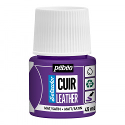 Peinture Cuir Setacolor 45 ml Mat-Satiné Violet aubergine