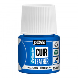 Peinture Cuir Setacolor 45 ml Mat-Satiné Bleu océan