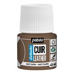 Peinture Cuir Setacolor 45 ml Mat-Satiné Brun expresso