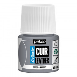 Peinture Cuir Setacolor 45 ml Effet Métal Argent