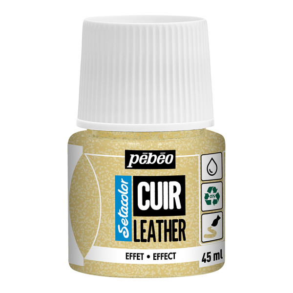 Peinture Cuir Setacolor 45 ml Effet Paillette Or