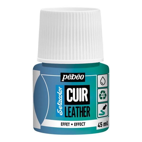 Peinture Cuir Setacolor 45 ml Effet Duochrome Bleu-Vert