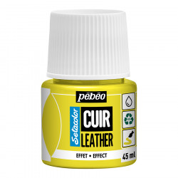 Peinture Cuir Setacolor 45 ml Effet Fluorescent Jaune