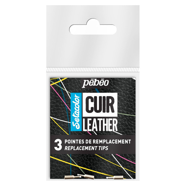 Pointe de rechange pour Marqueur Setacolor Cuir 3 pcs