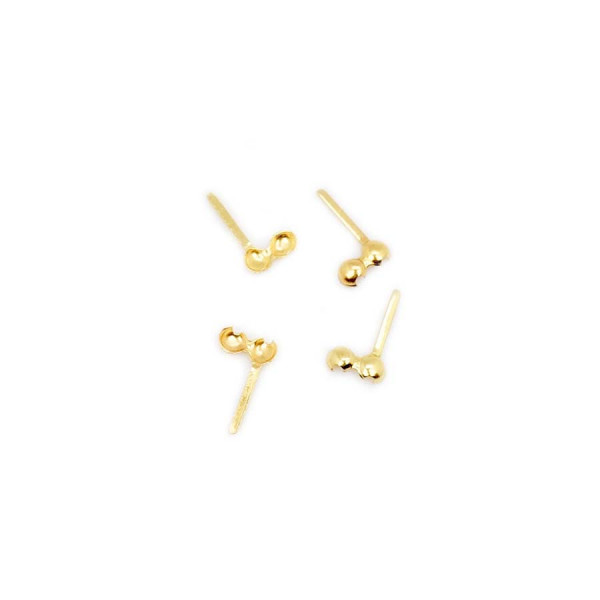 Cache-nœud 6 x 10 mm - Doré à l'or fin 24 K - 10 pcs