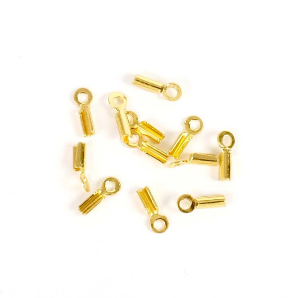 Embout 1 mm Doré à l'or fin 24K - 10 pcs