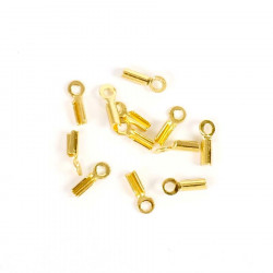 Embout 1 mm Doré à l'or fin 24K - 10 pcs