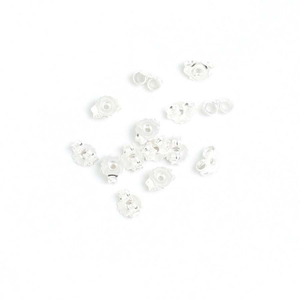 Fermoir Papillon Boucle d'oreille Argenté 925 - 10 pcs