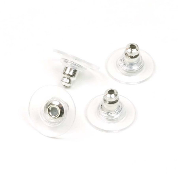 Fermoir Boucle d'oreille Argenté - 10 pcs