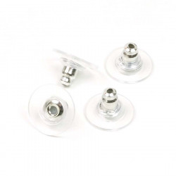 Fermoir Boucle d'oreille Argenté - 10 pcs