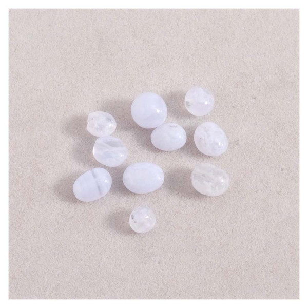 Perle Naturelle Irrégulière Agate Dentelle Bleue - 10 pcs