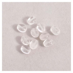 Perle Naturelle Ovale 6 x 8 mm Cristal de Roche - 10 pcs