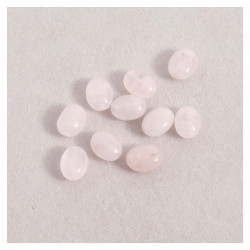 Perle Naturelle Ovale 6 x 8 mm Quartz Rose - 10 pcs