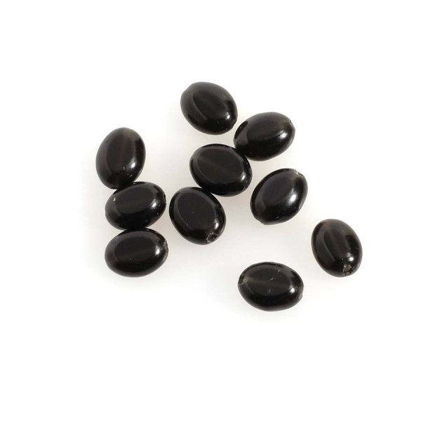 Perle Naturelle Ovale 6 x 8 mm Onyx Noir - 10 pcs