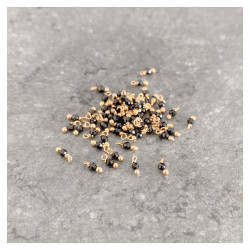 Perle Montée 3 mm Doré à l'or fin 24K - Spinelle - 10 pcs