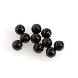 Perle Naturelle Ronde 6 mm Onyx Noir - 10 pcs