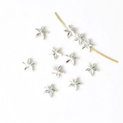 Perle Étoile 5 mm Argenté 925 - 10 pcs