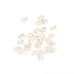 Perle Polygone à Facettes Argenté 925 - 10 pcs